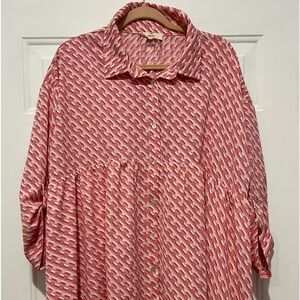 NWOT “Entro” Pink Dress (Size Large!)